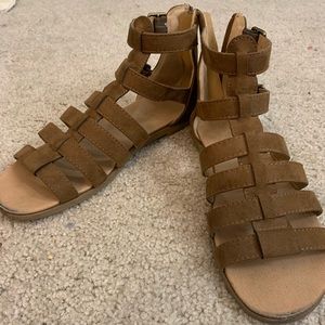 Brown gladiator sandals